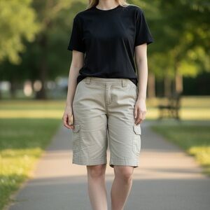 5/$25 St. John's Bay Women's Gray Cargo Shorts